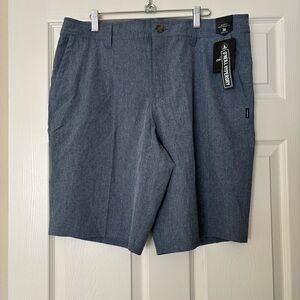 O’Neill Hybrid Hyperdry Relaxed Fit Below Knee Shorts Size 36 Heather Blue Gray